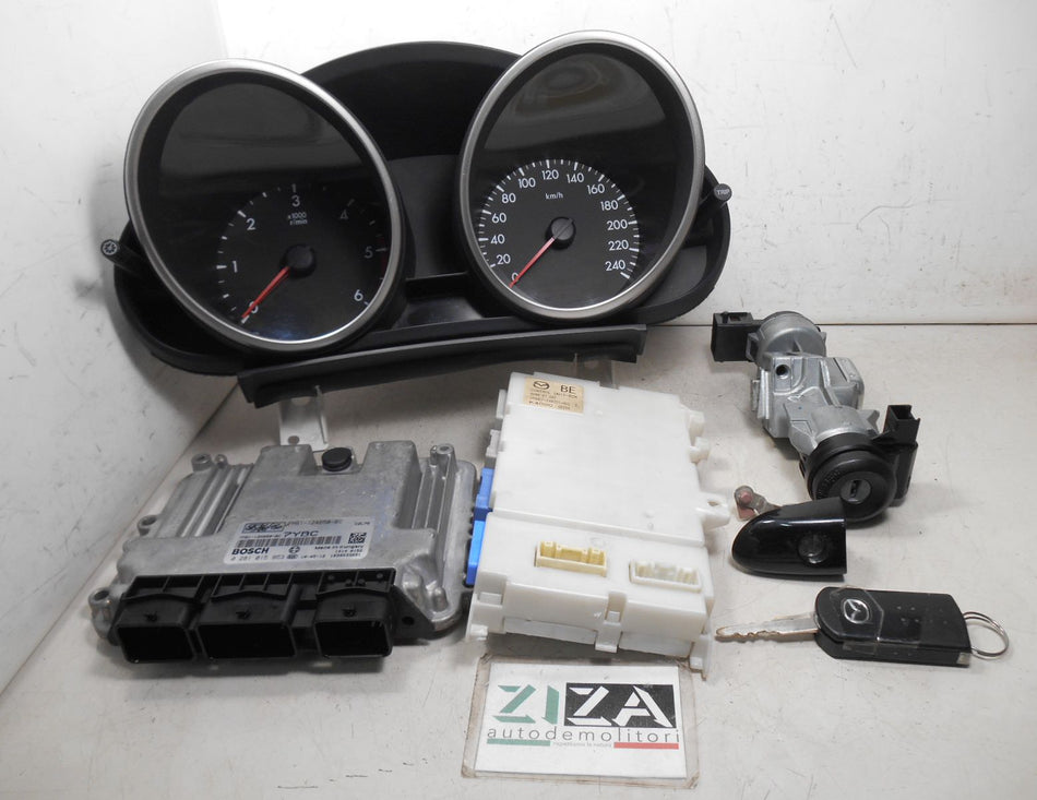 Kit Chiave ECU Mazda 3 BL 1.6 80kw 109cv Y6 2010 0281015963 7M61-12A650-BC