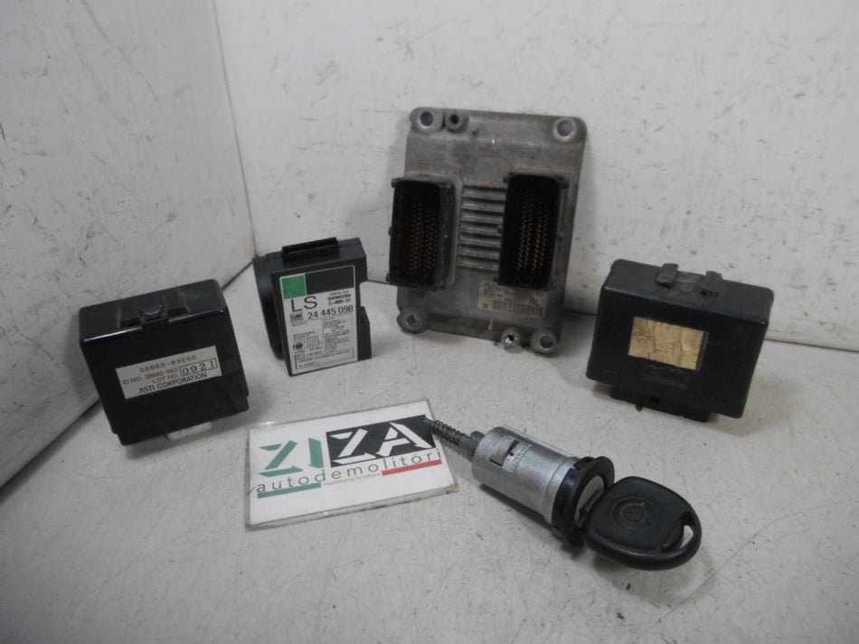 Kit Chiave ECU Opel Agila A 1.2 16V 55kw Z12XE 2001 0261206075 09185450