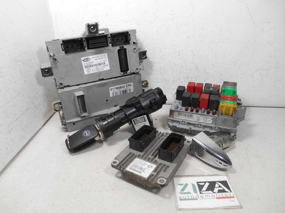Kit Chiave ECU Lancia Ypsilon 843 Res 1.4 B/GPL 57kw 350A1000 2009 51798644