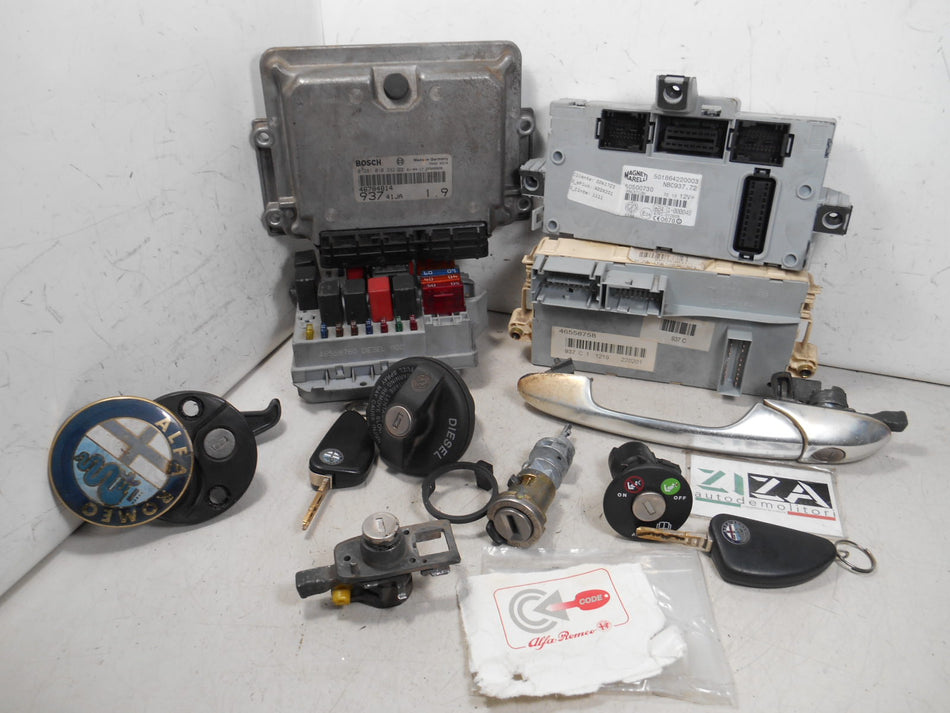 Kit Chiave ECU Alfa 147 1.9 JTD 85kw 937A2000 2001 46784814 0281010332