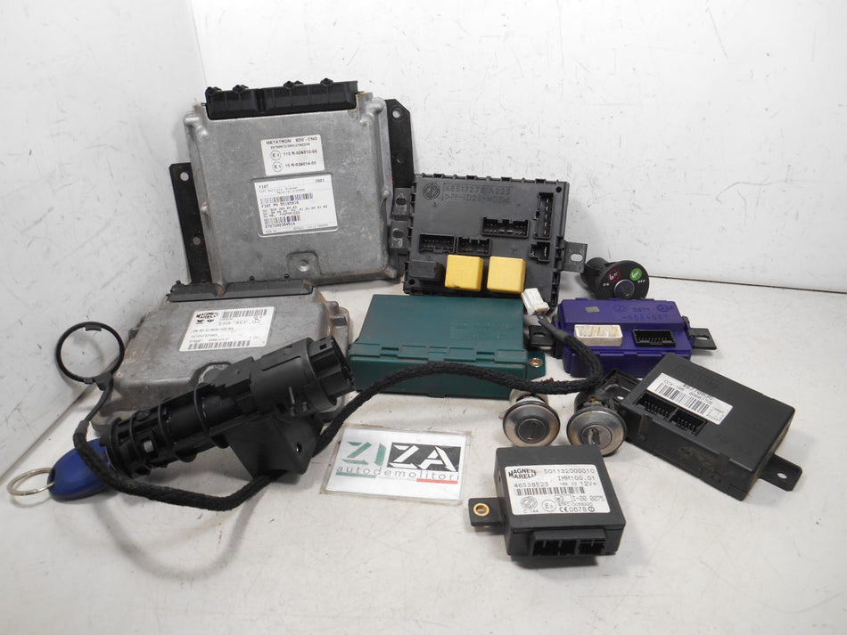 Kit Chiave ECU Fiat Multipla I 1.6 B/Met 76kw 186B6000 2003 55184487 IAW4EF.G2