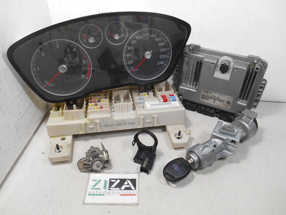 Kit Chiave ECU Ford Focus II 1.6 TDCI 90cv HHDA 2007 8M51-12A650-LB 7M5T-14A073-BB