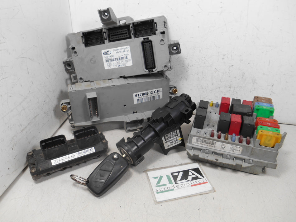 Kit Chiave ECU Lancia Ypsilon 843 1.2 44kw 60cv 188A4000 2008 51819336 IAW5AFN8