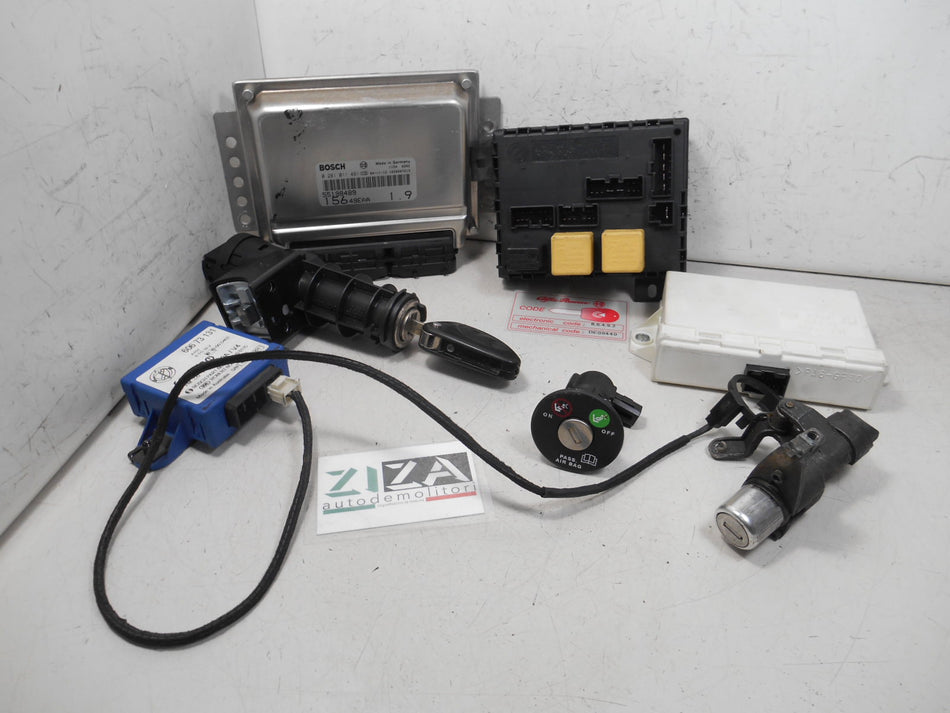 Kit Chiave ECU Alfa 156 1.9 JTD 85kw 937A2000 2005 55198489 0281011489