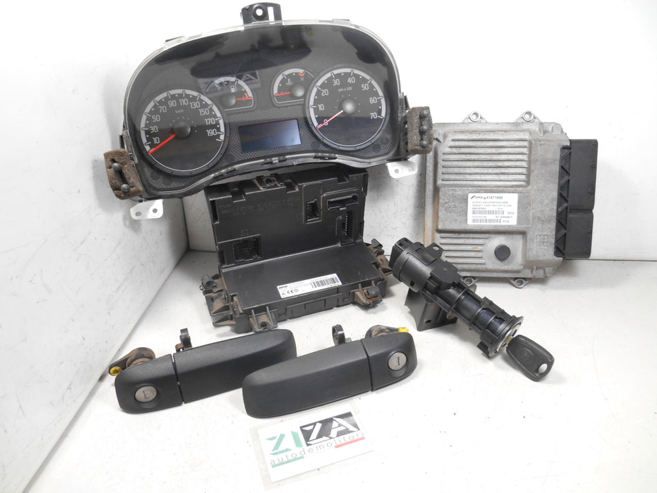 Kit Chiave ECU Fiat Panda 169 1.3 Mjet 75cv 169A1000 2010 51871690 MJD6F3.A5