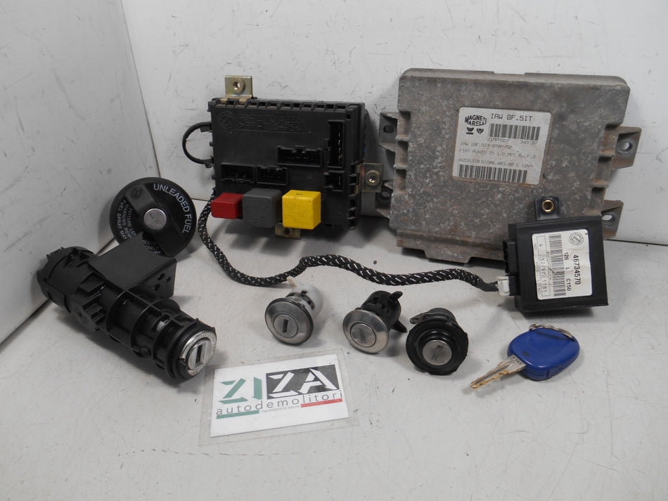 Kit Chiave ECU Fiat Punto 176 1.2 54kw 73cv 176A8000 1998 46456322 IAW8F5T