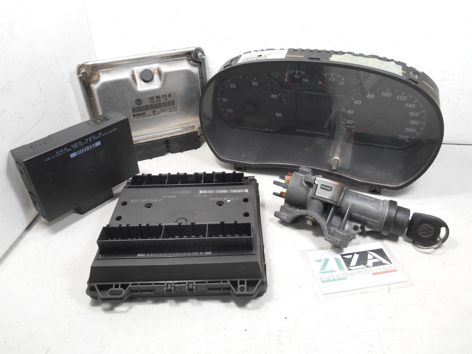 Kit Chiave ECU VW Polo 9N 1.4 55kw 75cv AMF 2003 045906019AP 0281010865