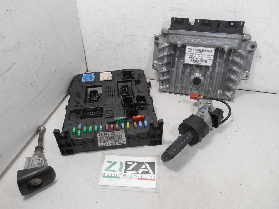 Kit Chiave ECU Peugeot 407 2.0 100kw 136cv RHR 2007 9664437180 9663510580