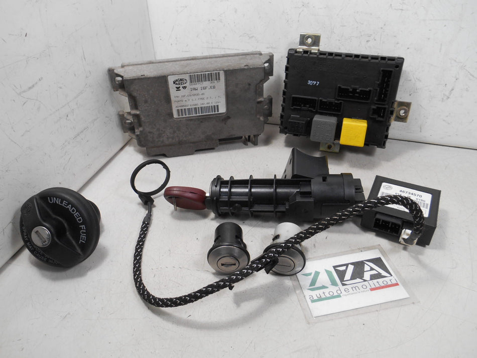 Kit Chiave ECU Fiat Punto 176 1.1 40kw 54cv 176B2000 1998 46480662 IAW16F.EB