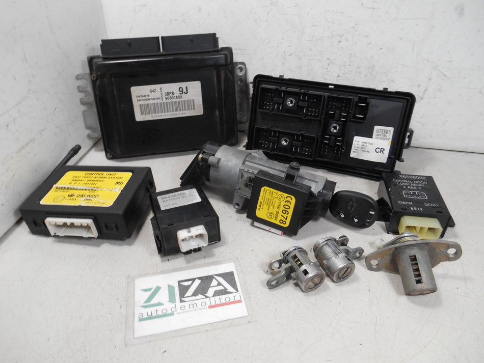 Kit Chiave ECU Chevrolet Matiz 1.0 B/GPL 66cv B10S1 2009 96801808 5WY5451A