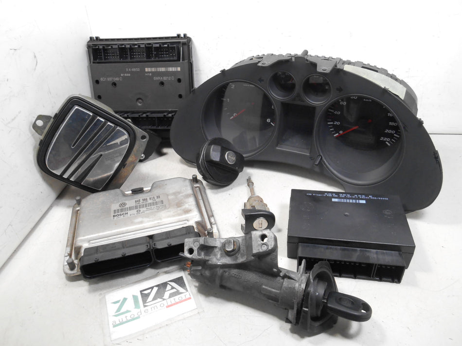 Kit Chiave ECU Seat Ibiza 6L 1.4 TDI 75cv AMF 2003 045906019BB 6Q1937049C