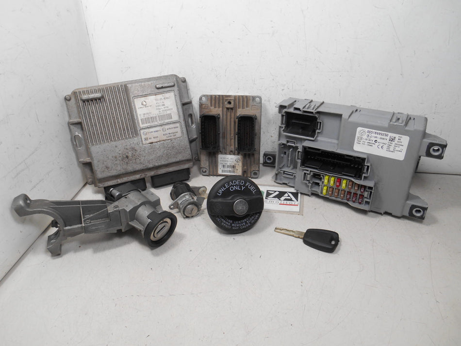 Kit Chiave ECU Fiat Punto Evo 1.4 B/GPL 57kw 350A1000 2010 51847330 00518699250