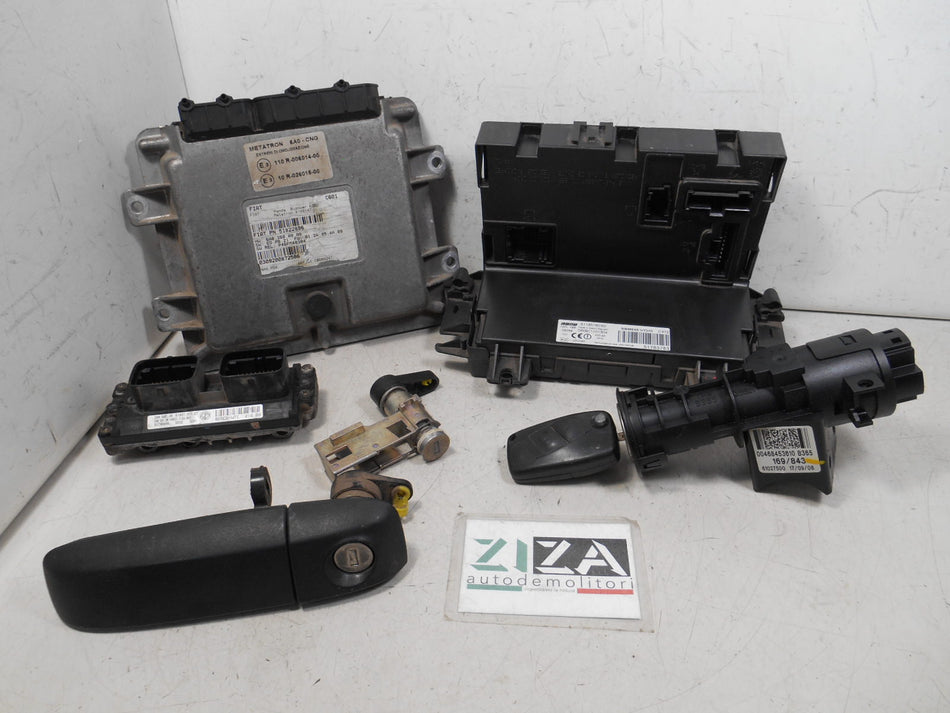Kit Chiave ECU Fiat Panda 169 1.2 B/Met 60cv 188A4000 2008 51798646 51783783