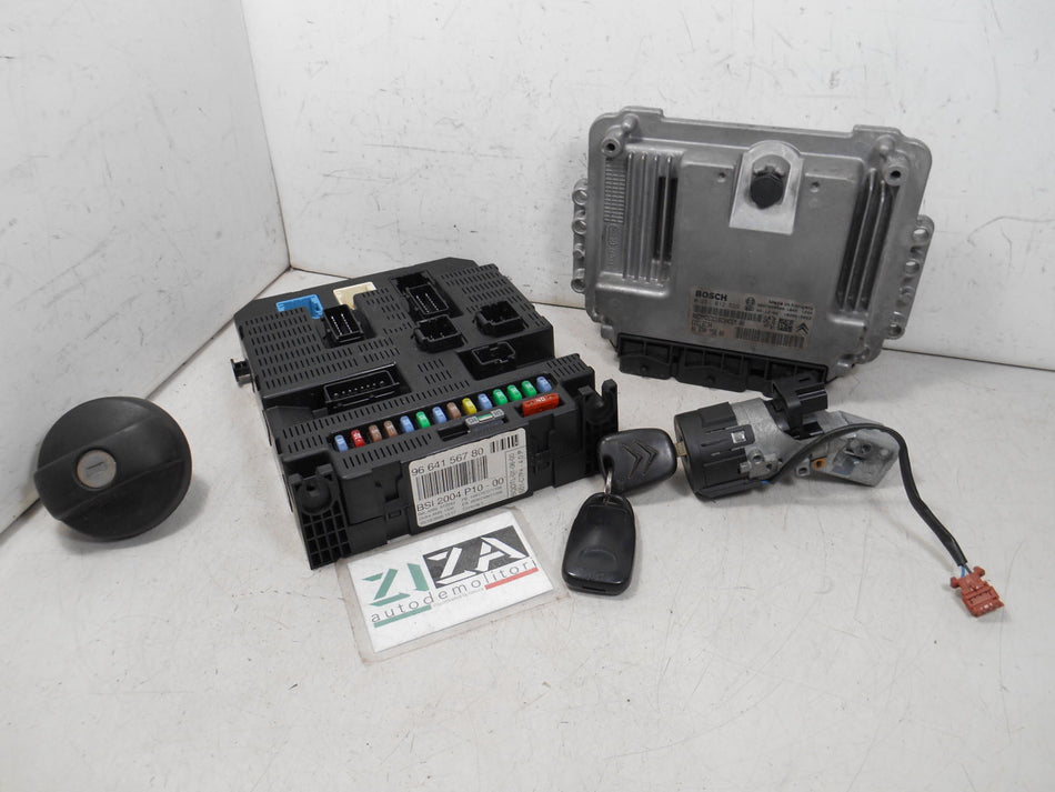 Kit Chiave ECU Citroen C3 I Res 1.4 HDI 50kw 8HZ 2007 9663475880 9664156780