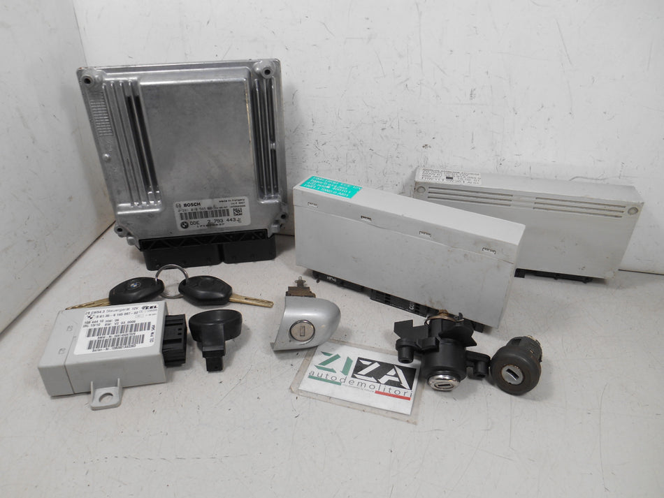 Kit Chiave ECU BMW E46 320d 2.0 150cv 204D4 2001 0281010565 7793443-01