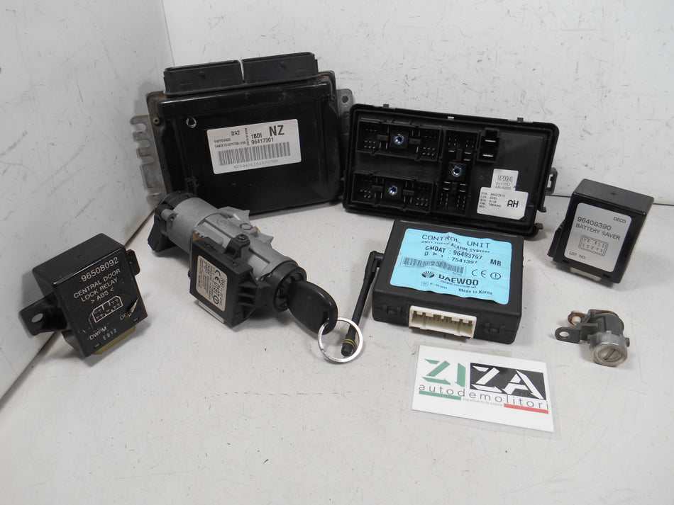 Kit Chiave ECU Chevrolet Matiz 1.0 B 48,5kw 66cv B10S1 2005 96417301