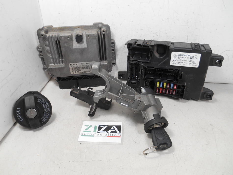 Kit Chiave ECU Fiat Grande Punto 1.9 Mjet 130cv 199A5000 2007 51795844 0281012899