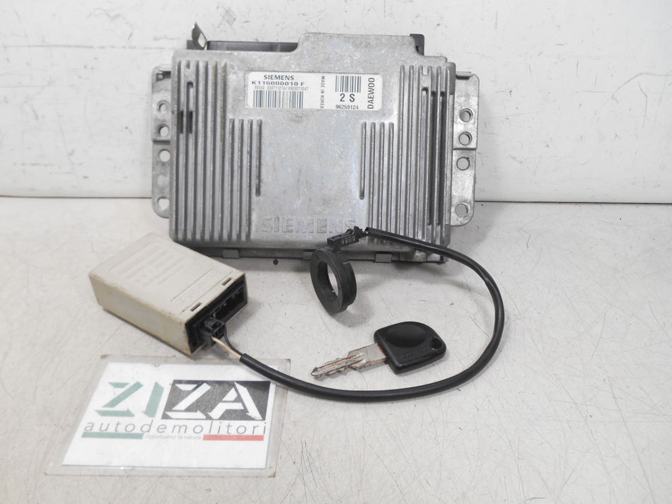 Kit Chiave ECU Daewoo Matiz 0.8 51cv F8CV 1999 96259124 96315230 K115000010F