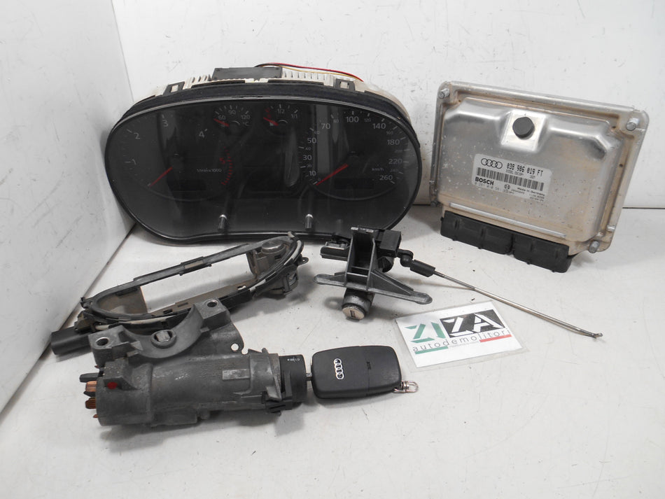 Kit Chiave ECU Audi A3 8L 1.9 TDI 130cv ASZ 2002 038906019FT 8L0920900K