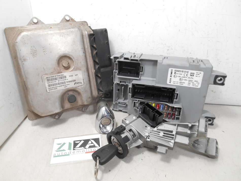 Kit Chiave ECU Alfa Mito 1.3 JTD 95cv 199B1000 2011 51892329 00505181210