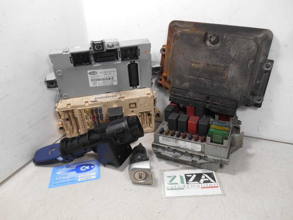Kit Chiave ECU Fiat Stilo 1.9 192A1000 2002 55181457 46797611 51759305 51755127