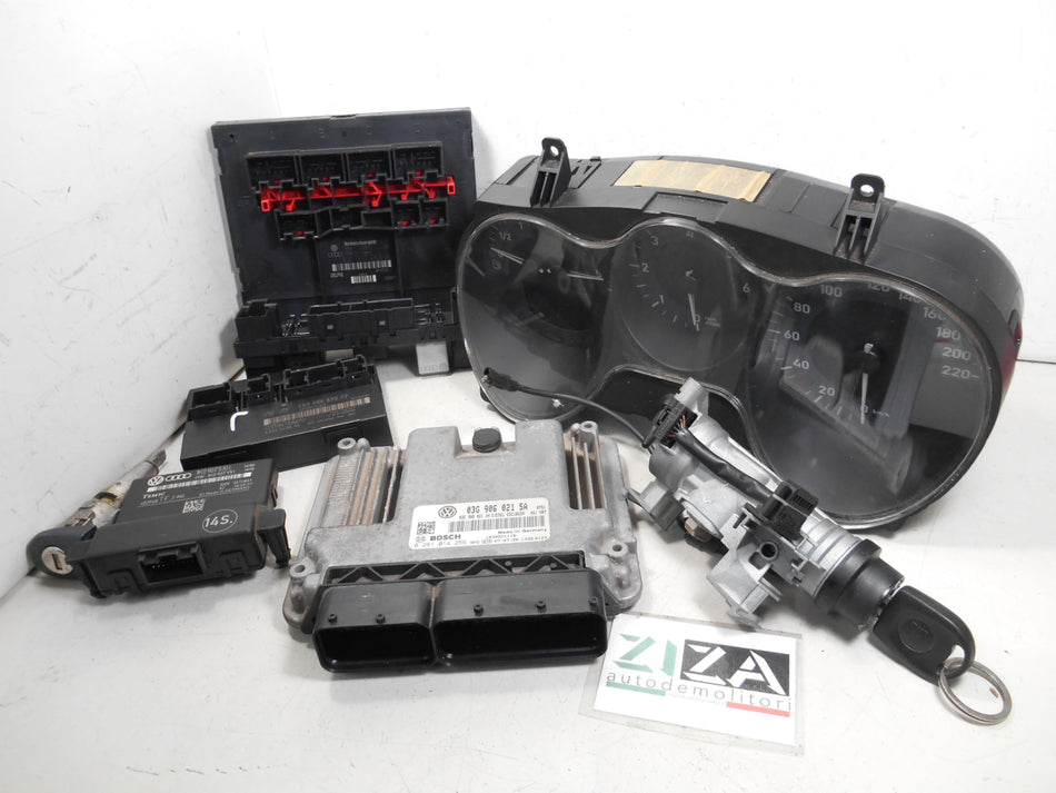 Kit Chiave ECU Seat Leon 1P 1.9 TDI 90cv BXF 2008 0281014256 03G906021SA