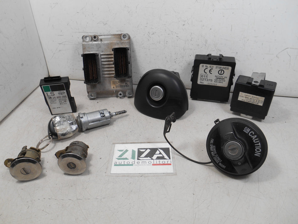 Kit Chiave ECU Opel Agila A 1.2 16V 55kw 75cv Z12XE 2002 0261207426 24456865
