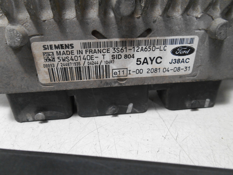 Kit Chiave ECU Ford Fiesta V 1.4 50kw F6JA 2004 3S61-12A650-LC 4S6T-15K600-CA