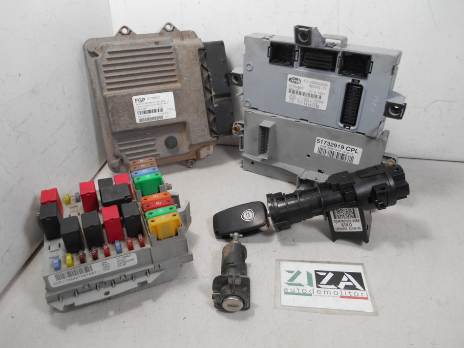Kit Chiave ECU Fiat Idea 1.3 Mjet 51kw 69cv 188A9000 2005 51768657 MJD6JFM4