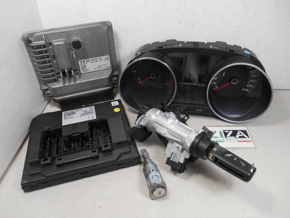 Kit Chiave ECU VW Polo Cross 6R 1.4 90cv CUS 2017 04B907445 6C0937087D