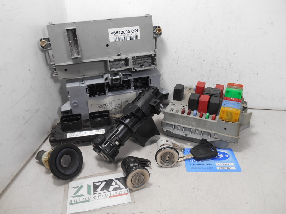 Kit Chiave ECU Fiat Punto 188 1.2 44kw 60cv 188A4000 2010 51819335 IAW5AFP4