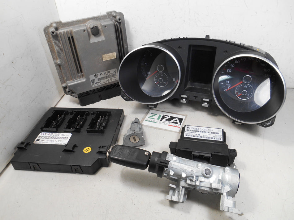 Kit Chiave ECU VW Golf VI SW 2.0 TDI 110cv CBD 2009 03L907309 1K0937086