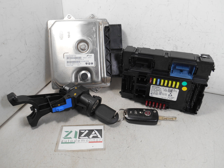 Kit Chiave ECU Fiat 500X 1.3 Mjet 70kw 95cv 46345266 2021 52141506 MJD9DF