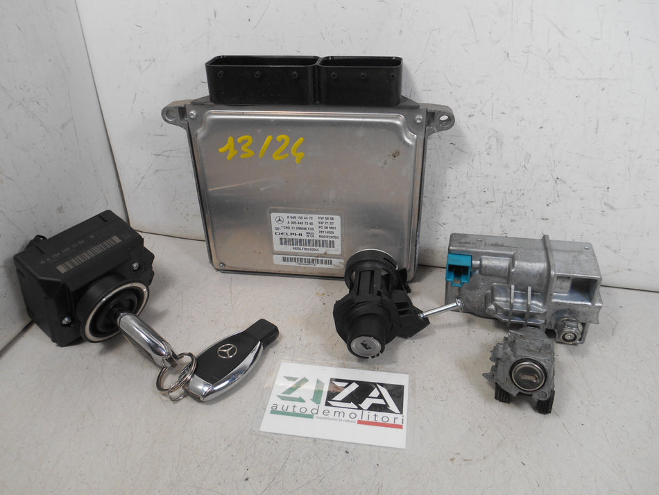 Kit Chiave ECU Mercedes W204 C200 2.2 100kw 646811 2008 A6461504472 A0054467340