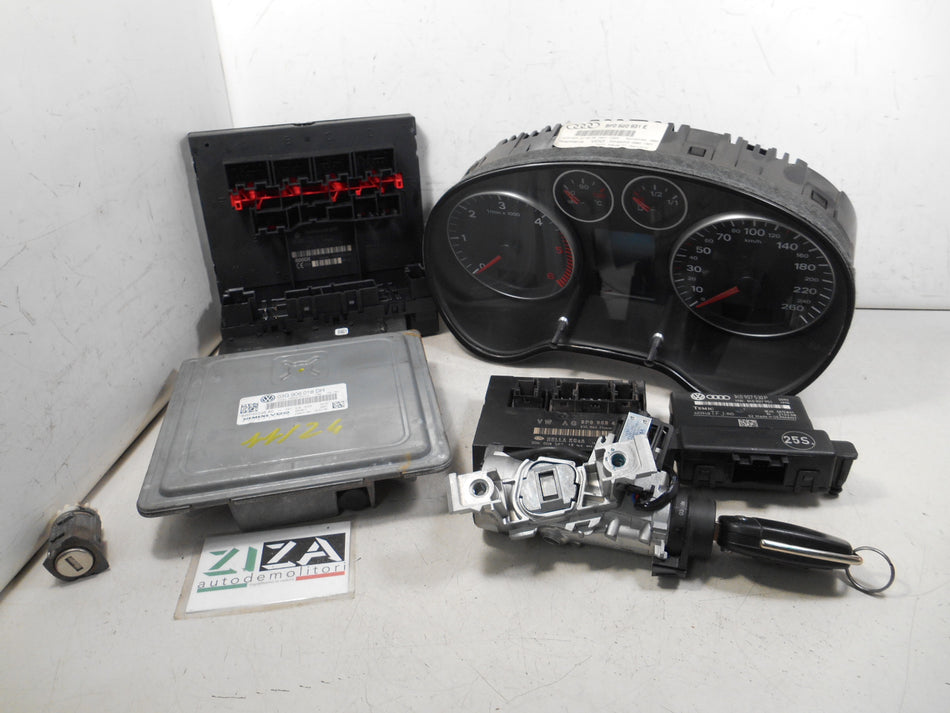 Kit Chiave ECU Audi A3 8P 2.0 170cv 125kw BMN 2008 03G906018DH 8P0907279K