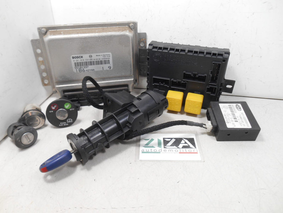 Kit Chiave ECU Fiat Multipla I 1.9 JTD 85kw 182A8000 2002 0281010334 55181337
