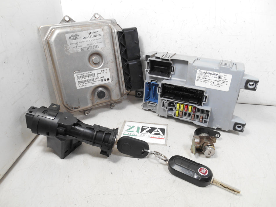 Kit Chiave ECU Fiat Panda 319 1.3 70kw 95cv 312B1000 2016 552806470 55274940 MJD9DF.P2