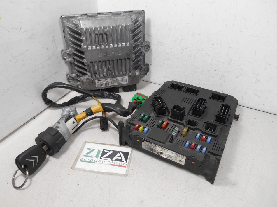 Kit Chiave ECU Citroen C3 I 1.4 HDI 50kw 68cv 8HX 2005 5WS40110E-T 9654925480