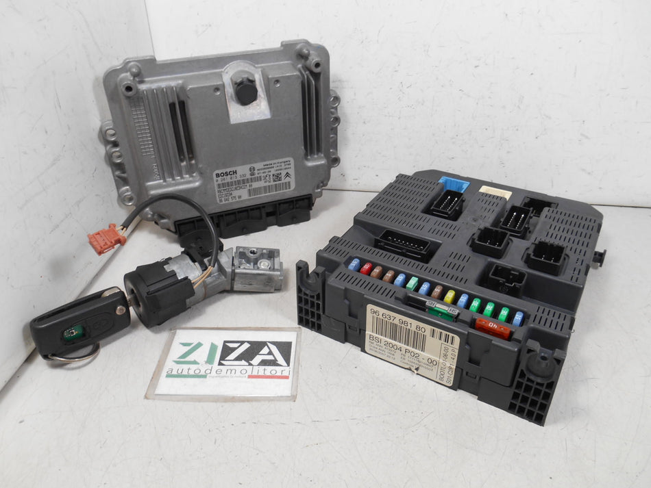 Kit Chiave ECU Peugeot 308 I 1.6 HDI 66kw 90cv 9HV 2007 9664257580