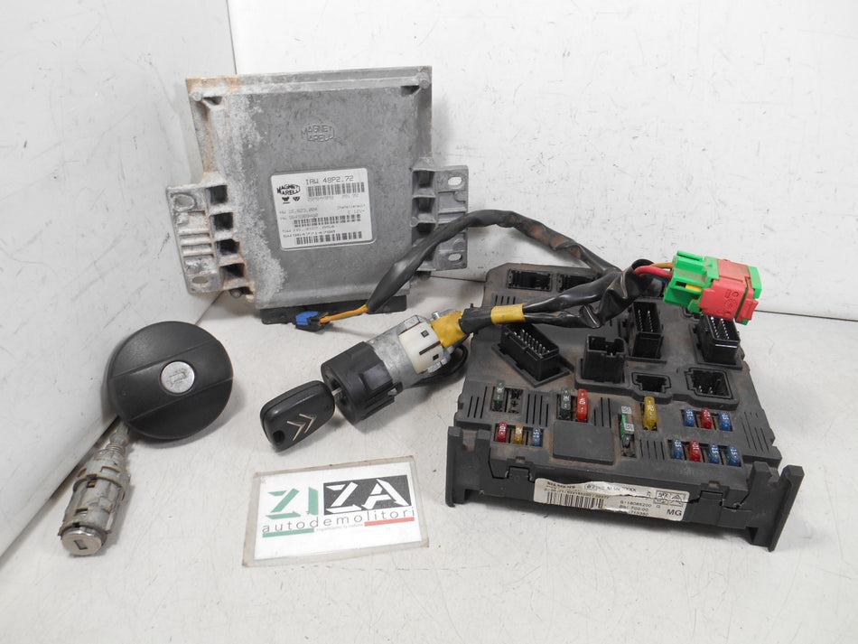 Kit Chiave ECU Citroen C3 I 1.1 44,1kw 60cv HFX 2003 IAW48P2.72 9648715380
