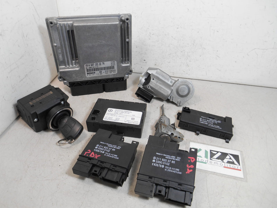 Kit Chiave ECU Mercedes W211 E220 270CDI 130kw 647961 2005 A6471532279 0281011712