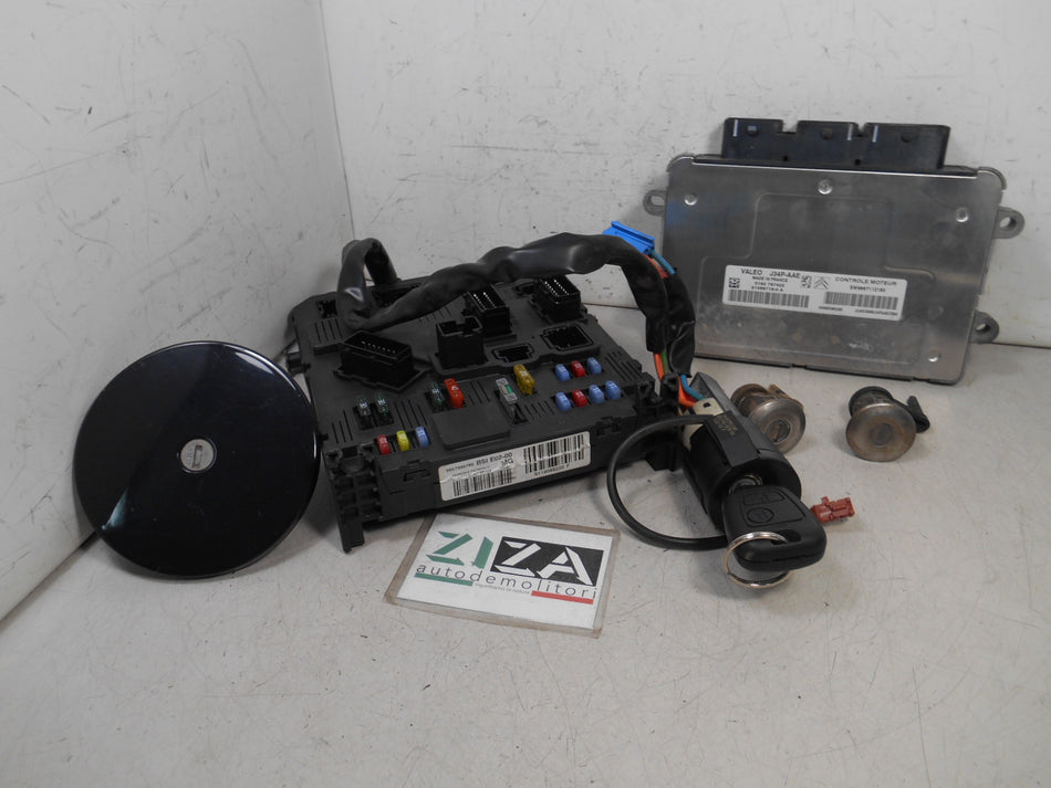 Kit Chiave ECU Peugeot 206+ 1.1 60cv HFX 2010 9667112180 9657999780
