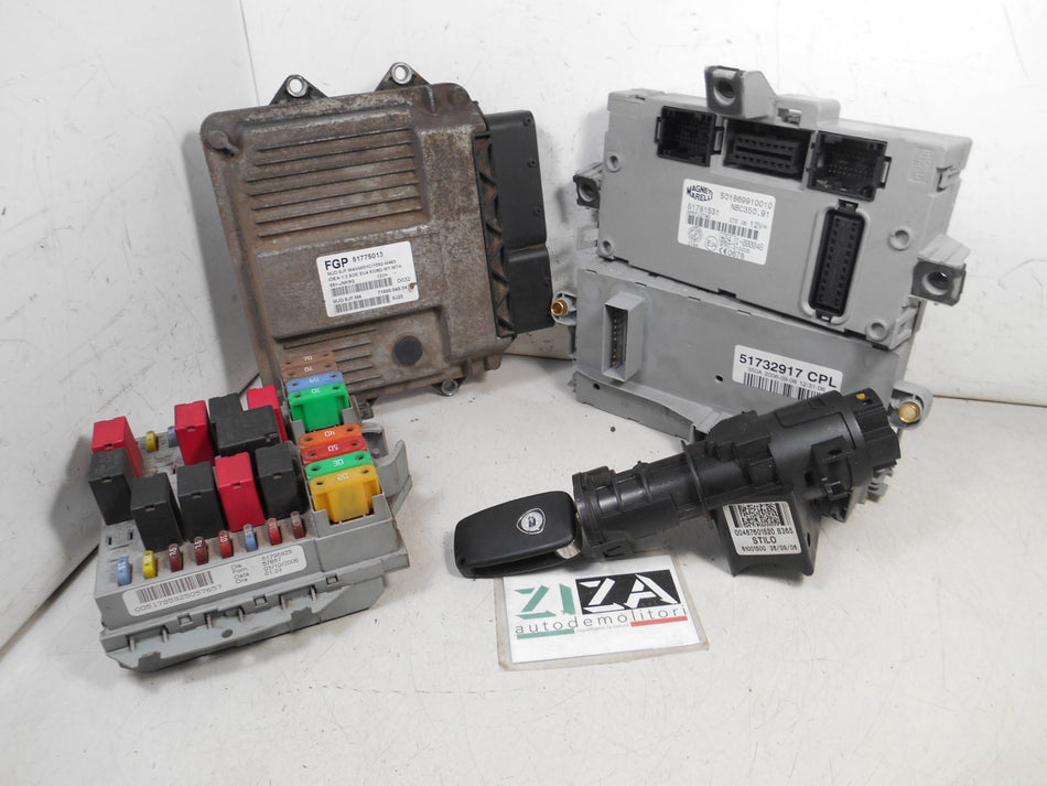Kit Chiave ECU Lancia Musa 1.3 Mjet 69cv 188A9000 2006 51775013 MJD6JF.M4