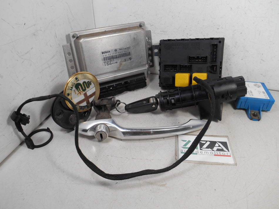 Kit Chiave ECU Alfa 156 SW 1.9 JTD 81kw 110cv AR37101 2000 46761015 0281010335
