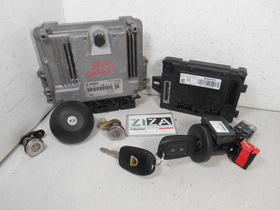 Kit Chiave ECU Dacia Dokker 1.5 DCI 90cv K9K E6 2017 0281032811 237106319R 237107632R