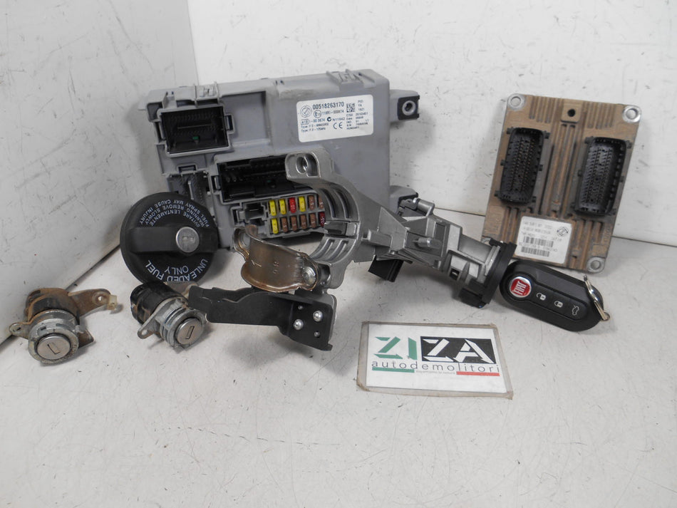 Kit Chiave ECU Fiat Grande Punto 1.2 48kw 65cv 199A4000 2008 51843143 IAW5SF3.M1