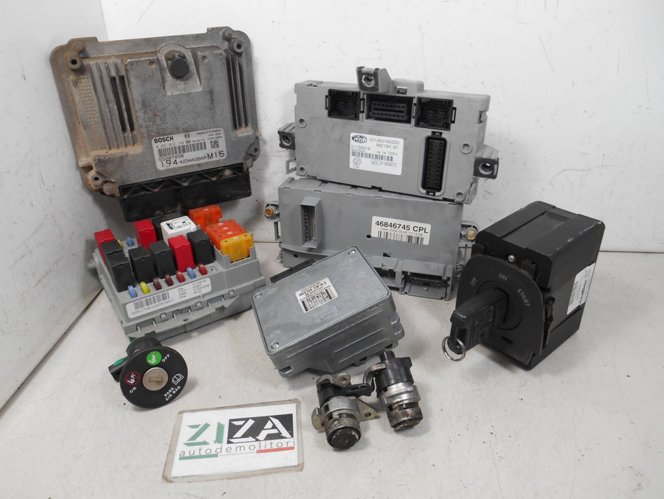 Kit Chiave ECU Fiat Croma 1.9 Mjet 150cv 939A2000 2006 55207458 0281012148