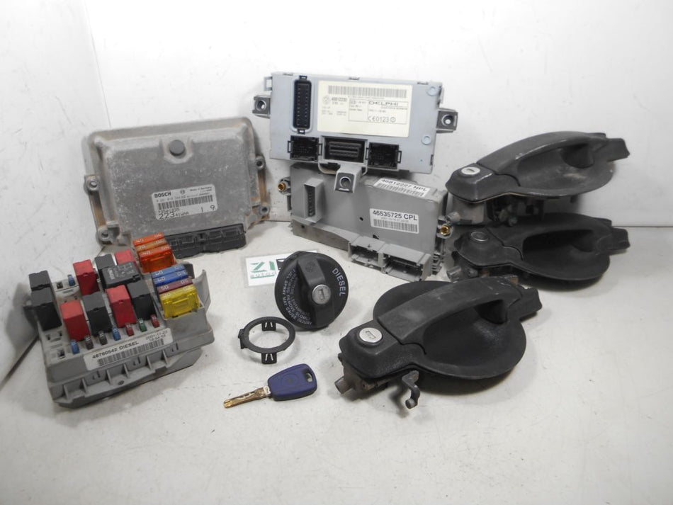 Kit Chiave ECU Fiat Doblò I 1.9 JTD 74kw 182B9000 2002 73501235 0281010344