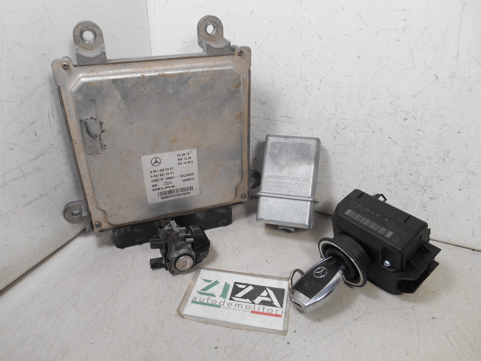 Kit Chiave ECU Mercedes GLK X204 2.2 170cv 651912 2009 A6519005301 A6519013301