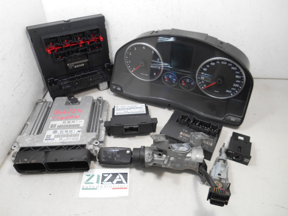 Kit Chiave ECU VW Tiguan I 1.4 TSI 150cv BWK 2008 03C906032T 3C0937049AJ